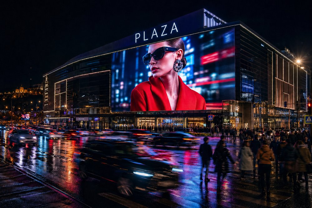 LED-экран NORDPIX на фасаде здания